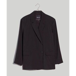 NWT Madewell Womens Plus Size XXL Black The Relaxed Blazer in Softdrape NEW